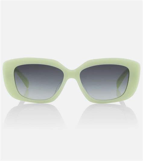 Triomphe 04 rectangular sunglasses in green 